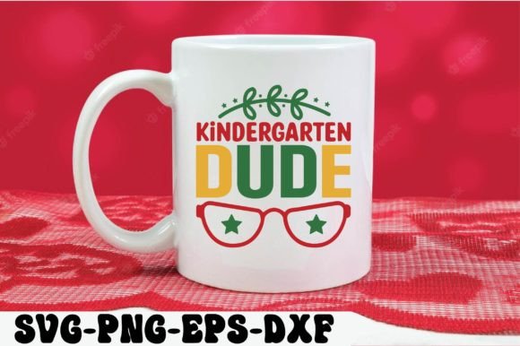 Charming Kindergarten Dude SVG for Teacher Gifts