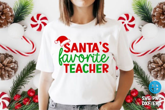 Christmas Santas Favorite Teacher SVG: A Festive Embroidery Design