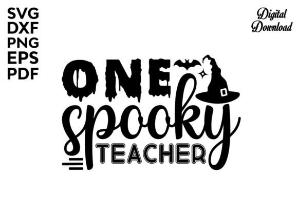 One Spooky Teacher Svg: A Charming Halloween Embroidery Design