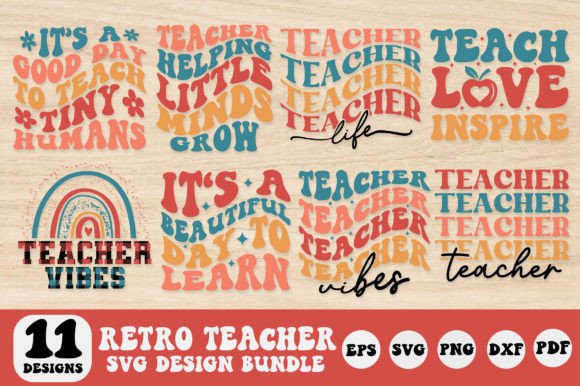 Retro Teacher SVG Bundle: A Versatile Design Asset