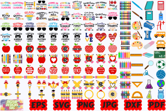 Review: School SVG Teacher SVG School PNG for Embroidery