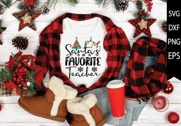 Santa's Favorite Teacher SVG: A Festive Embroidery Choice