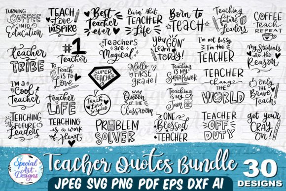 Teacher Svg Bundle: A Hand-Lettered Delight