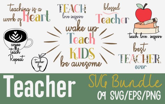 Teacher SVG Design Bundle Sublimation