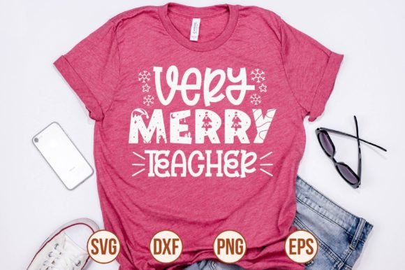 Very Merry Teacher Svg: A Charming Embroidery Design